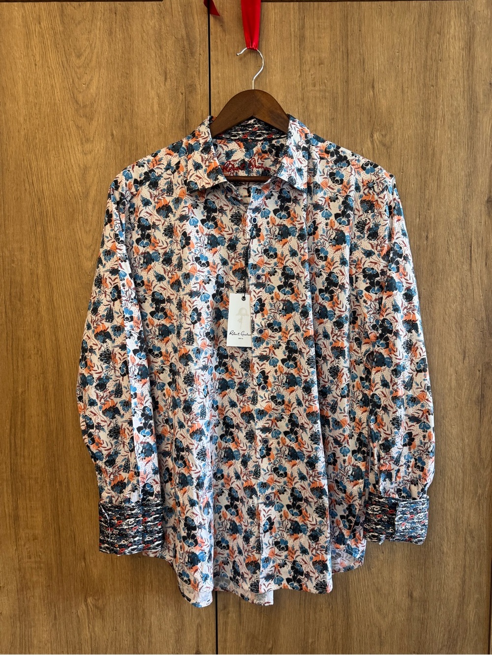 Robert Graham Mens Bold Maxi Long Sleeve Floral Multicolor Button Down Shirt NWT